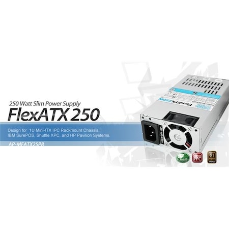 Athena Power Athena Computer Power AP-MFATX25P8 Athena 250W Flex ATX Power Supply AP-MFATX25P8